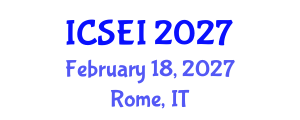 International Conference on Social Entrepreneurship and Innovation (ICSEI) February 18, 2027 - Rome, Italy International Conference on Social Entrepreneurship and Innovation (ICSEI) February 18, 2027 - Rome, Italy