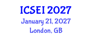 International Conference on Social Entrepreneurship and Innovation (ICSEI) January 21, 2027 - London, United Kingdom International Conference on Social Entrepreneurship and Innovation (ICSEI) January 21, 2027 - London, United Kingdom