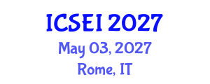 International Conference on Social Entrepreneurship and Innovation (ICSEI) May 03, 2027 - Rome, Italy International Conference on Social Entrepreneurship and Innovation (ICSEI) May 03, 2027 - Rome, Italy