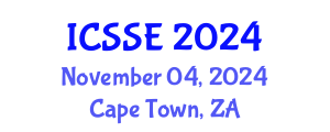 International Conference on Social Science and Economics (ICSSE) November 04, 2024 - Cape Town, South Africa