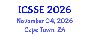 International Conference on Social Science and Economics (ICSSE) November 04, 2026 - Cape Town, South Africa