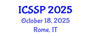 International Conference on Social Science and Psychology (ICSSP) October 18, 2025 - Rome, Italy