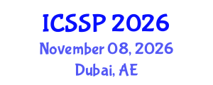 International Conference on Social Science and Psychology (ICSSP) November 08, 2026 - Dubai, United Arab Emirates