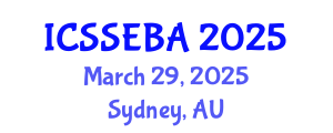 International Conference on Social Sciences, Economics, and Business Administration (ICSSEBA) March 29, 2025 - Sydney, Australia