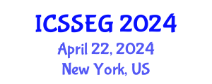 International Conference on Social Sciences, Economics and Geography (ICSSEG) April 22, 2024 - New York, United States