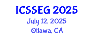 International Conference on Social Sciences, Economics and Geography (ICSSEG) July 12, 2025 - Ottawa, Canada