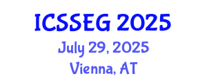 International Conference on Social Sciences, Economics and Geography (ICSSEG) July 29, 2025 - Vienna, Austria