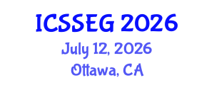 International Conference on Social Sciences, Economics and Geography (ICSSEG) July 12, 2026 - Ottawa, Canada