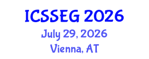 International Conference on Social Sciences, Economics and Geography (ICSSEG) July 29, 2026 - Vienna, Austria