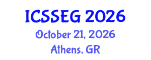 International Conference on Social Sciences, Economics and Geography (ICSSEG) October 21, 2026 - Athens, Greece