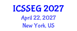 International Conference on Social Sciences, Economics and Geography (ICSSEG) April 22, 2027 - New York, United States International Conference on Social Sciences, Economics and Geography (ICSSEG) April 22, 2027 - New York, United States