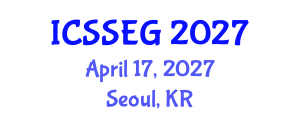 International Conference on Social Sciences, Economics and Geography (ICSSEG) April 17, 2027 - Seoul, Republic of Korea International Conference on Social Sciences, Economics and Geography (ICSSEG) April 17, 2027 - Seoul, Republic of Korea