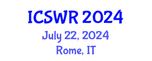International Conference on Social Work and Research (ICSWR) July 22, 2024 - Rome, Italy