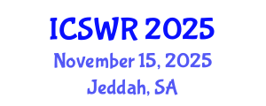 International Conference on Social Work Research (ICSWR) November 15, 2025 - Jeddah, Saudi Arabia