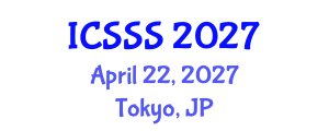 International Conference on Society Systems Science (ICSSS) April 22, 2027 - Tokyo, Japan