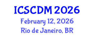 International Conference on Soft Computing and Data Mining (ICSCDM) February 12, 2026 - Rio de Janeiro, Brazil International Conference on Soft Computing and Data Mining (ICSCDM) February 12, 2026 - Rio de Janeiro, Brazil