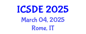 International Conference on Software and Data Engineering (ICSDE) March 04, 2025 - Rome, Italy