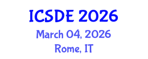 International Conference on Software and Data Engineering (ICSDE) March 04, 2026 - Rome, Italy