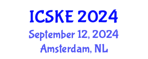 International Conference on Software and Knowledge Engineering (ICSKE) September 12, 2024 - Amsterdam, Netherlands