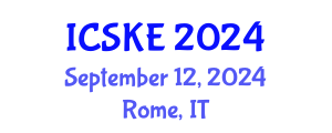 International Conference on Software and Knowledge Engineering (ICSKE) September 12, 2024 - Rome, Italy