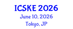 International Conference on Software and Knowledge Engineering (ICSKE) June 10, 2026 - Tokyo, Japan