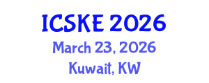 International Conference on Software and Knowledge Engineering (ICSKE) March 23, 2026 - Kuwait, Kuwait International Conference on Software and Knowledge Engineering (ICSKE) March 23, 2026 - Kuwait, Kuwait