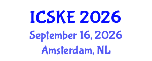 International Conference on Software and Knowledge Engineering (ICSKE) September 16, 2026 - Amsterdam, Netherlands