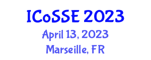 International Conference on Software and System Engineering (ICoSSE) April 13, 2023 - Marseille, France