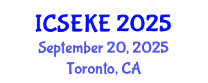 International Conference on Software Engineering and Knowledge Engineering (ICSEKE) September 20, 2025 - Toronto, Canada