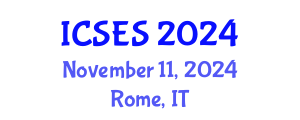 International Conference on Software Engineering and Systems (ICSES) November 11, 2024 - Rome, Italy
