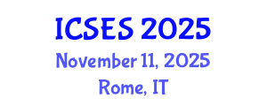 International Conference on Software Engineering and Systems (ICSES) November 11, 2025 - Rome, Italy
