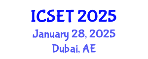 International Conference on Software Engineering and Technology (ICSET) January 28, 2025 - Dubai, United Arab Emirates