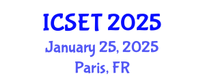 International Conference on Software Engineering and Technology (ICSET) January 25, 2025 - Paris, France