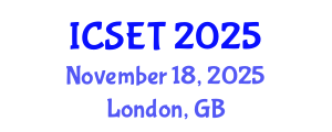International Conference on Software Engineering and Technology (ICSET) November 18, 2025 - London, United Kingdom
