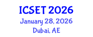 International Conference on Software Engineering and Technology (ICSET) January 28, 2026 - Dubai, United Arab Emirates