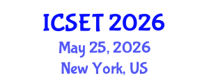 International Conference on Software Engineering and Technology (ICSET) May 25, 2026 - New York, United States International Conference on Software Engineering and Technology (ICSET) May 25, 2026 - New York, United States