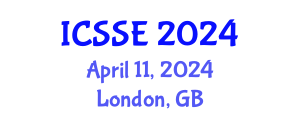 International Conference on Software Science and Engineering (ICSSE) April 11, 2024 - London, United Kingdom