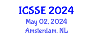 International Conference on Software Science and Engineering (ICSSE) May 02, 2024 - Amsterdam, Netherlands