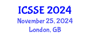 International Conference on Software Science and Engineering (ICSSE) November 25, 2024 - London, United Kingdom