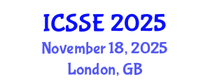 International Conference on Software Science and Engineering (ICSSE) November 18, 2025 - London, United Kingdom