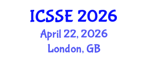 International Conference on Software Science and Engineering (ICSSE) April 22, 2026 - London, United Kingdom