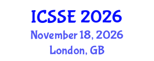 International Conference on Software Science and Engineering (ICSSE) November 18, 2026 - London, United Kingdom