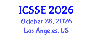 International Conference on Software Science and Engineering (ICSSE) October 28, 2026 - Los Angeles, United States