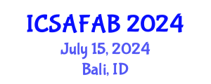 International Conference on Soil, Agriculture, Food and Agricultural Biotechnology (ICSAFAB) July 15, 2024 - Bali, Indonesia