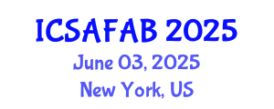 International Conference on Soil, Agriculture, Food and Agricultural Biotechnology (ICSAFAB) June 03, 2025 - New York, United States