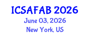 International Conference on Soil, Agriculture, Food and Agricultural Biotechnology (ICSAFAB) June 03, 2026 - New York, United States