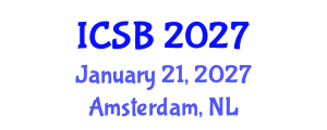 International Conference on Soil Biodiversity (ICSB) January 21, 2027 - Amsterdam, Netherlands International Conference on Soil Biodiversity (ICSB) January 21, 2027 - Amsterdam, Netherlands