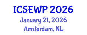 International Conference on Soil Erosion and Water Pollution (ICSEWP) January 21, 2026 - Amsterdam, Netherlands