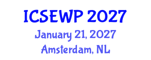 International Conference on Soil Erosion and Water Pollution (ICSEWP) January 21, 2027 - Amsterdam, Netherlands International Conference on Soil Erosion and Water Pollution (ICSEWP) January 21, 2027 - Amsterdam, Netherlands
