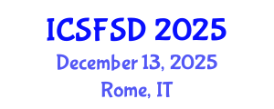 International Conference on Soil Formation and Soil Development (ICSFSD) December 13, 2025 - Rome, Italy